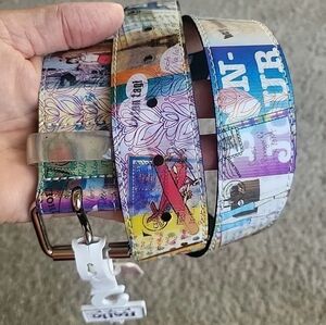 Relic By Fossil Belt Womens Medium Multicolor Hologram Change When You Move NWT